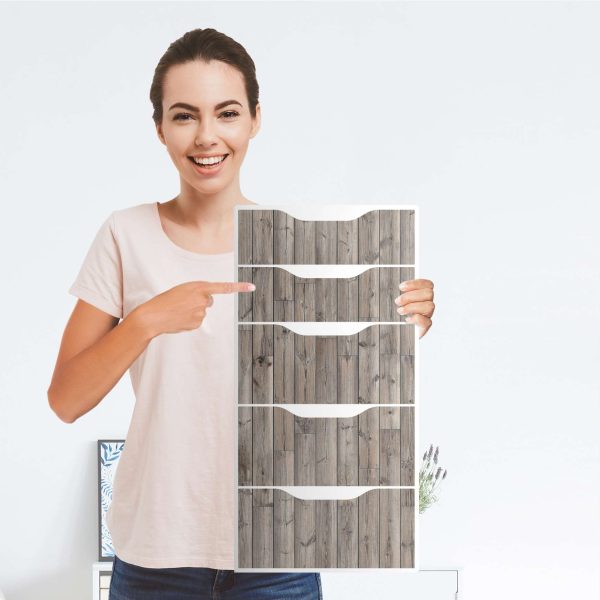 Klebefolie für Möbel IKEA Alex 5 Schubladen (bis 2021) - Design: Dark washed Schn?ppchen – Bild 4